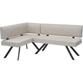 eckbank toronto taschenfederkern bezug in taupe gestell schwarz l-form langer schenkel rechts kuechenbank speisezimmerbank 128 x 182 h 85 cm