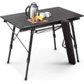 arebos campingtisch faltbar 90 x 515 cm klapptisch hoehenverstellbar 47-69 cm camping zubehoer garten grill picknick camping tisch klappbarer falttisch reisetisch inkl tragetasche schwarz
