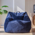 Sitzsack fuer Erwachsene Cosy Bean Bag aus Cord mit Handgriff Schaumstofffuellung Bequemer Sessel Spielen Lesen Entspannen