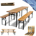 bituxx faltbare bierzeltgarnitur biertischgarnitur bierbankgarnitur festzeltgarnitur biergartengarnitur bierbank biertisch klappbar 1x tisch 2x baenke 216cm