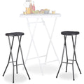 Barhocker klappbar Bastian 2er Set Plastik schwarz 29 x 325 x 80 cm