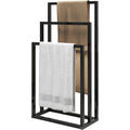 jelute freistehender handtuchhalter schwarz 3-tier organizer fuer bad- und handtuecher badezimmerzubehoer